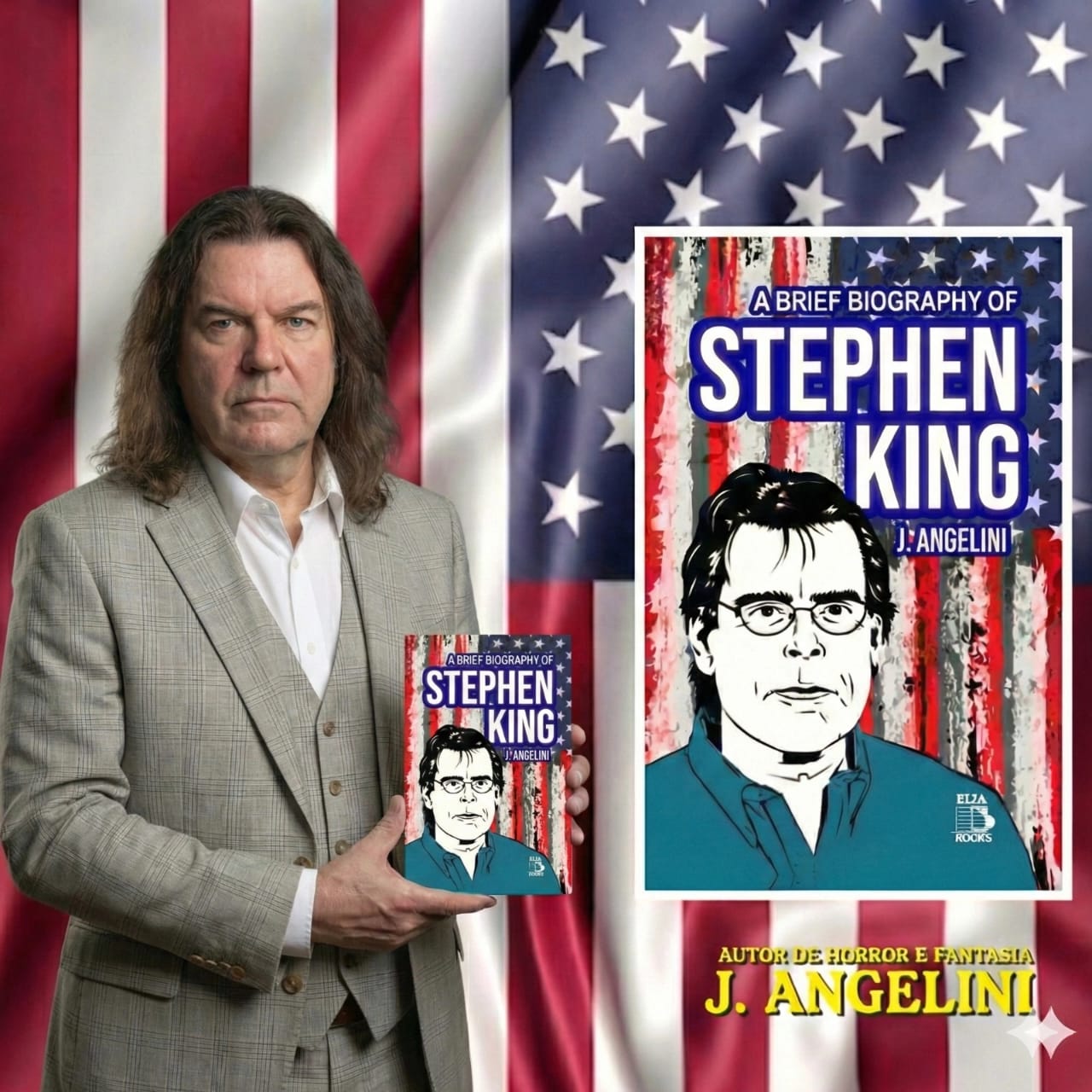 Capa do livro A Brief Biography of Stephen King, de J. Angelini