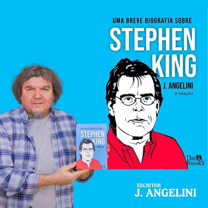 J. Angelini com a 3ª edição de Uma breve biografia sobre Stephen King